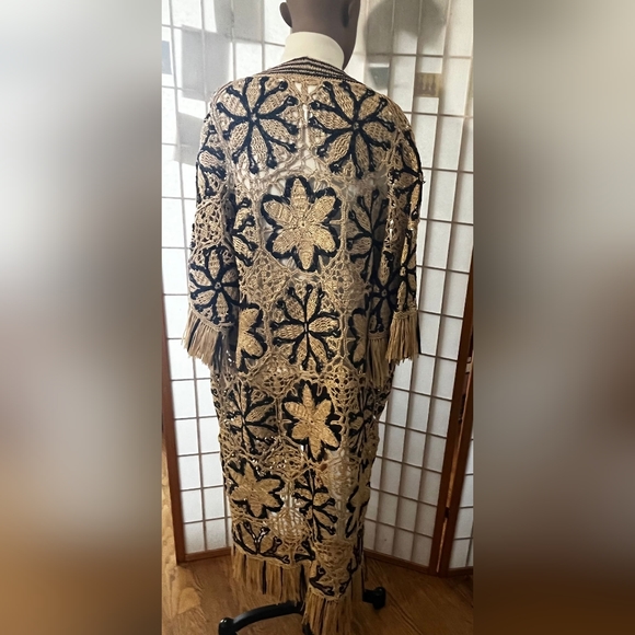 Oscar de la Renta 2020 Open Front Raffia Cardigan - Picture 7 of 13